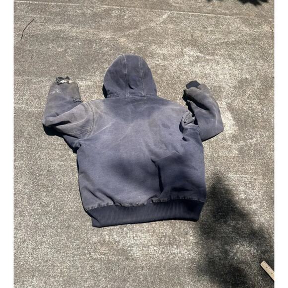 Carhartt J130 Navy Jacket Size Large Authentic Workwear Heavy Duty Insulated - Picture 8 of 8